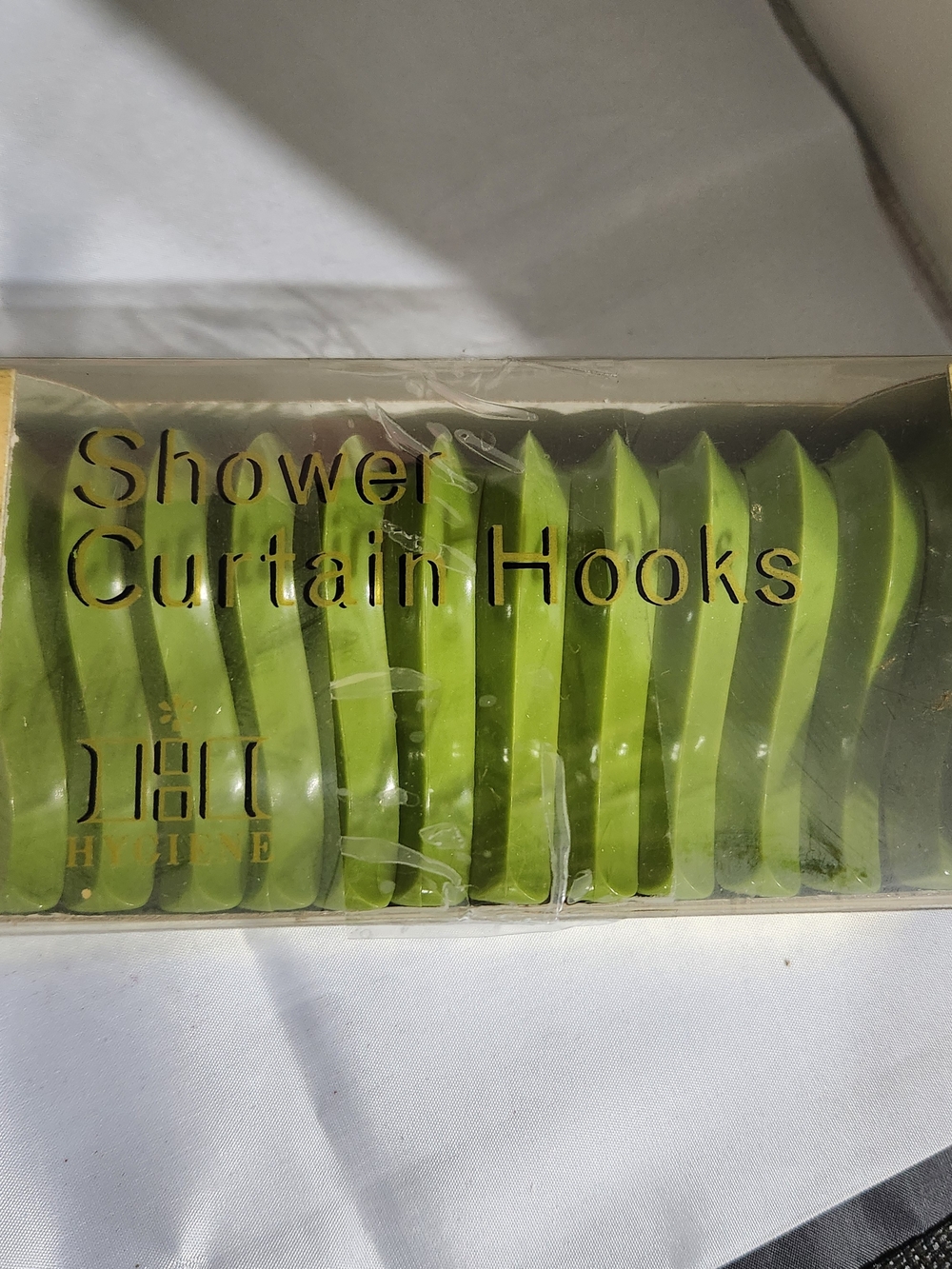 Vintage Green Shower Curtain Hooks - Set of Decorative Hooks